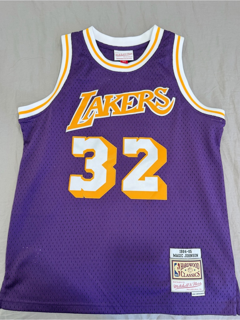 Mitchell & Ness Los Angeles Lakers Purple and Gold #32 Jersey